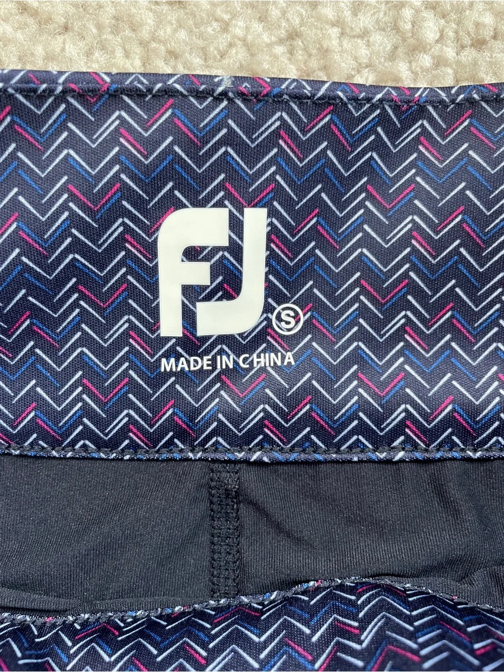 FootJoy Navy Blue Chevron Print High Rise Athletic Golf Skort Size Small